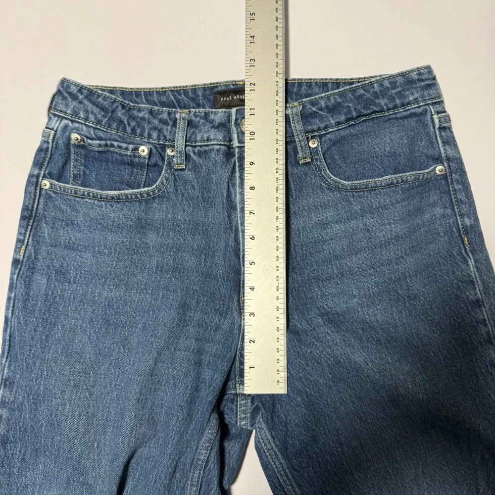 Free Assembly Womens Super High Rise Straight Leg Jeans Dark Wash‎ Size 12